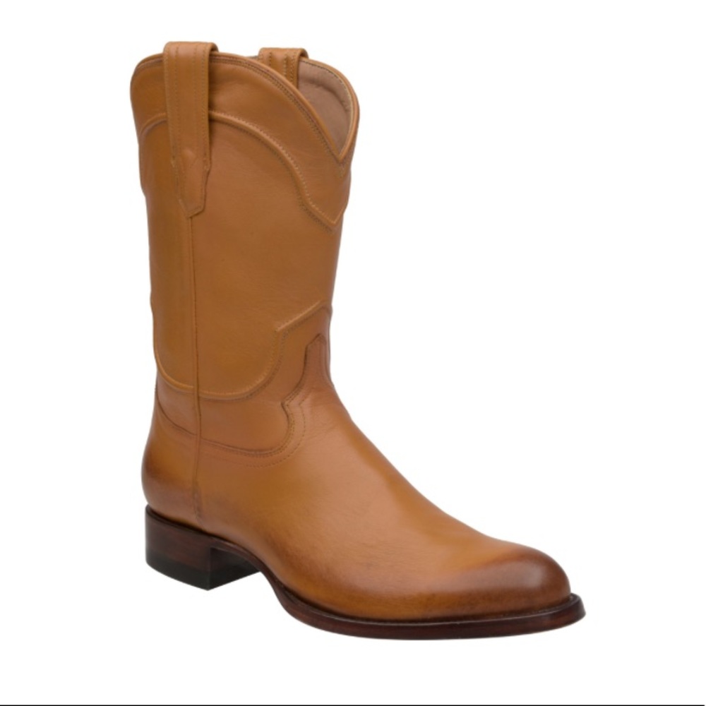 BACHESTO- The Tex in Amber (D) classic Roper boot